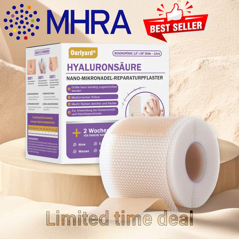 ✅Official Store |Ourlyard® Hyaluronic Acid Nano Microneedle Repair Tape☑️(Treatment of old and new scars, reduction of surgical scars, stretch marks, keloids, acne, burns, warts, dermatomes and varicose veins)✅