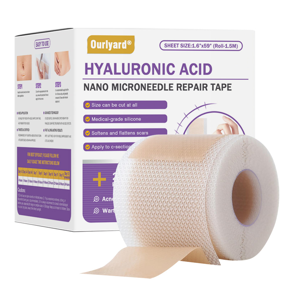 ✅Official Store |Ourlyard® Hyaluronic Acid Nano Microneedle Repair Tape☑️(Treatment of old and new scars, reduction of surgical scars, stretch marks, keloids, acne, burns, warts, dermatomes and varicose veins)✅